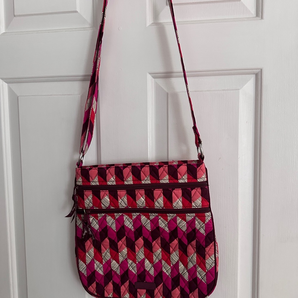 Vera Bradley Pink and Red Geometric Crossbody Bag New without Tags